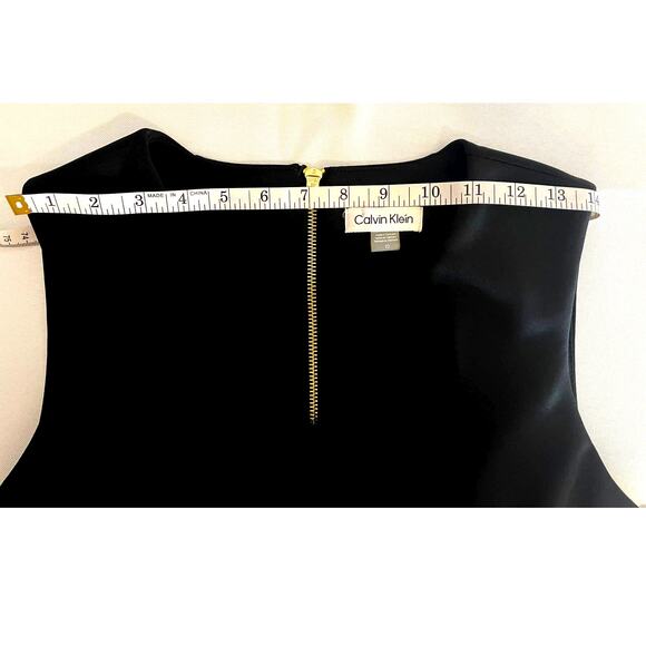 CALVIN KLEIN, SIZE 10, BLACK DRESS, HORSESHOE NECK - Picture 7 of 10